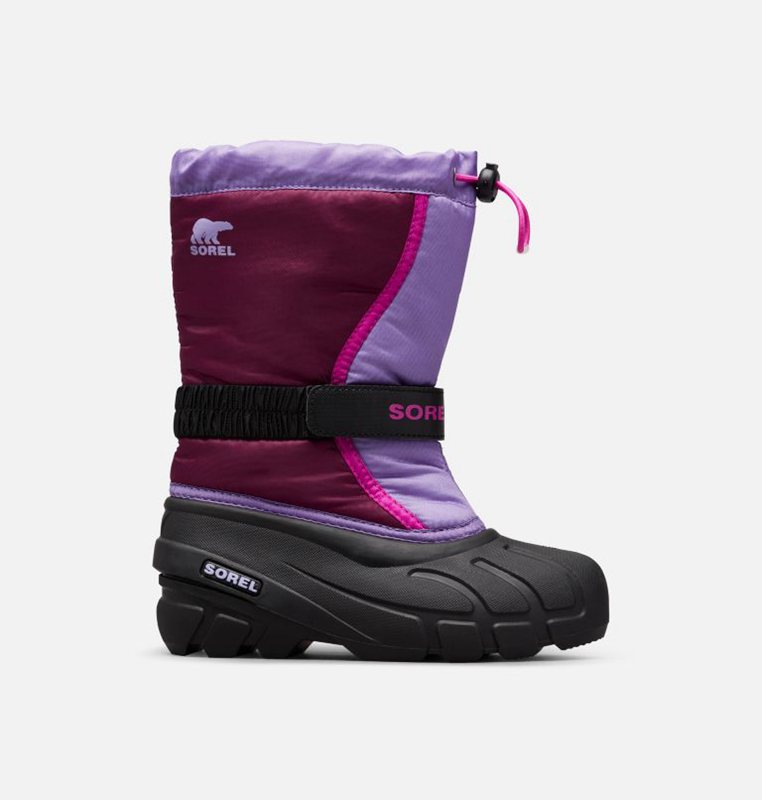 Sorel Youth Flurry™ - Kids Snow Boots Purple/Black - 423076LSA